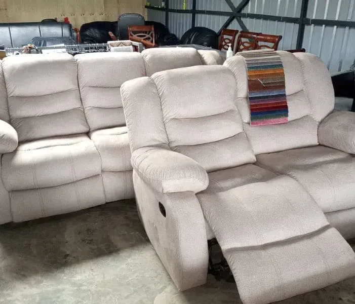 Close-up of upholstery craftsmanship
